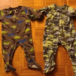 Dinosaur footed pajamas